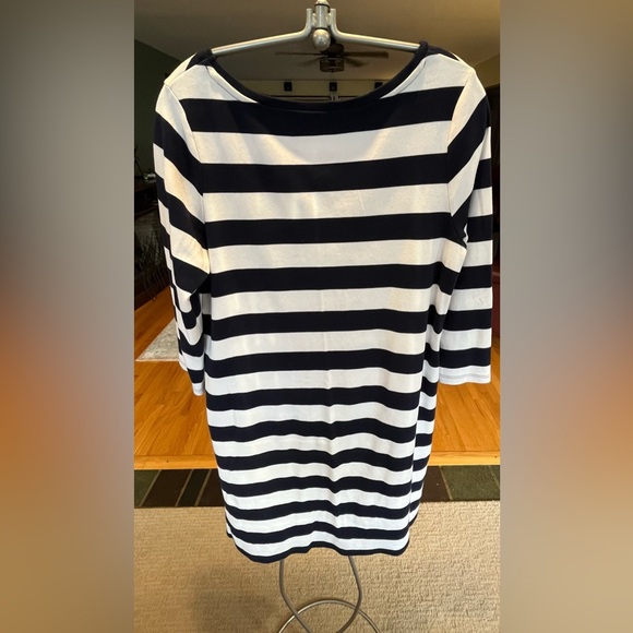 EUC Nautical vibe, navy & white, extra soft cotton dress. Isaac Mizrahi, medium - Picture 4 of 5